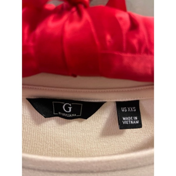 G by Giuliana Ladies Top, Whimsical Sleeves, Embroidered and Sheer, Cream - Picture 2 of 7